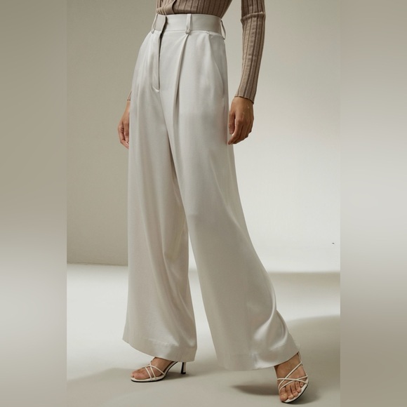 Lilysilk Pants - LilySilk High-Waisted Wide Leg Dense Silk Pants